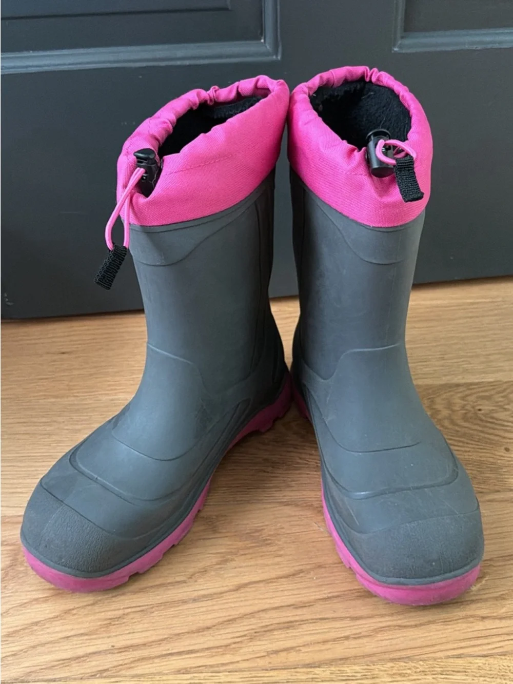 Kamik Kids Waterproof Rain & Snow Boots - Gray and Pink